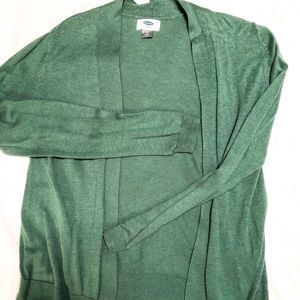 XS Old Navy green cardigan
